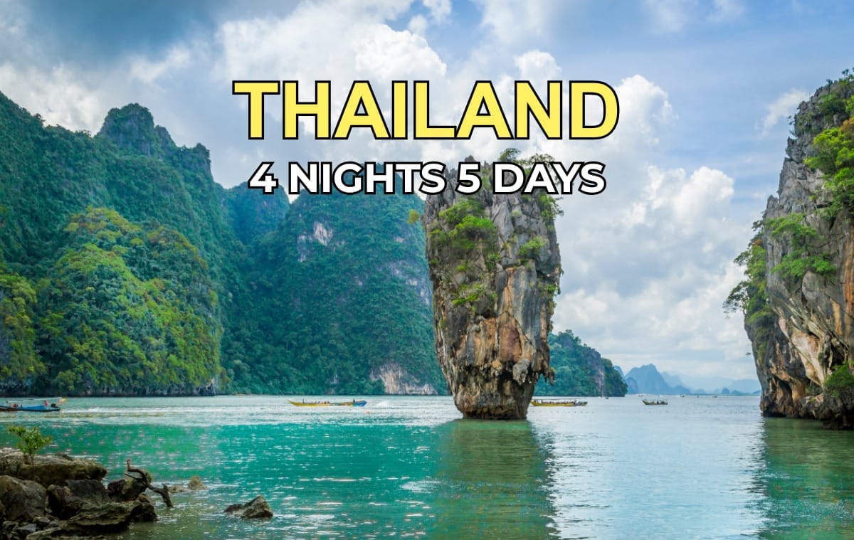 Thailand tour package from Kerala – Coral Island beach, Bangkok temples, and Pattaya city view