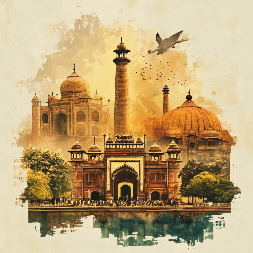 Golden Triangle Tour from Kerala – Delhi, Agra & Jaipur with Tourfly Panoramic view of Delhi, Agra, and Jaipur highlights – Golden Triangle tour from Kerala by Tourfly<br />