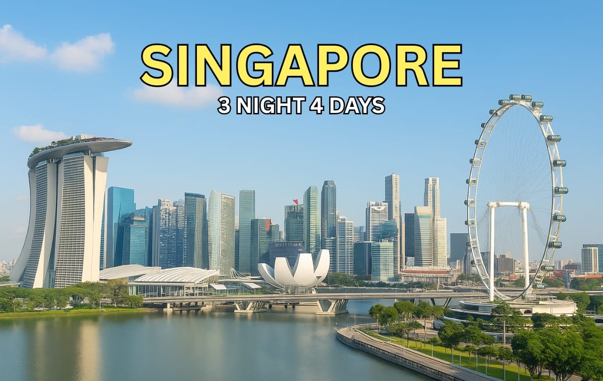 Singapore skyline with Marina Bay Sands and Gardens by the Bay – Singapore tour package from Kerala
